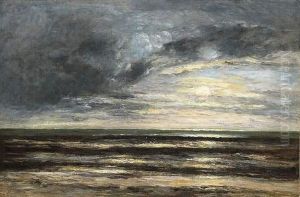 Bord De Mer, Soleil Couchant by Charles-Francois Daubigny