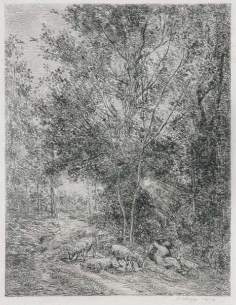 Le Berger Et La Bergere (delteil, Melot 122) - view 1