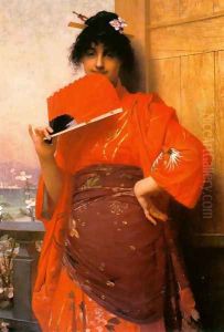 Japonaise (A Japonese) (or The Language of the Fan) by Jules Joseph Lefebvre