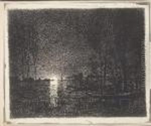 Effet De Nuit by Charles-Francois Daubigny