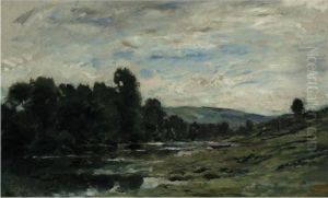 Le Bord De Riviere by Charles-Francois Daubigny