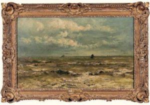 Villerville, Les Graves, Coup De Soleil by Charles-Francois Daubigny