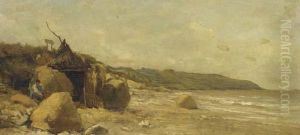 La Cabane De Bain De Daubigny by Charles-Francois Daubigny