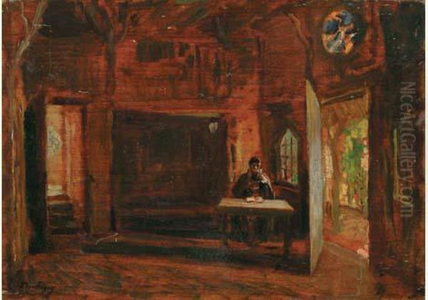 Interieur De Ferme Ou Portrait Presume De Ravier - view 1