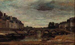 Pont De Paris by Charles-Francois Daubigny