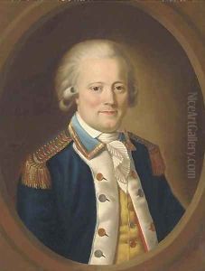 Portrait of naval officer, half-length in uniform, within a feigned oval by Jules Joseph Lefebvre