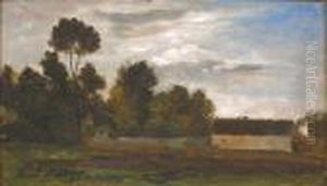 Chaumiere A Auvers-sur-oise by Karl Pierre Daubigny