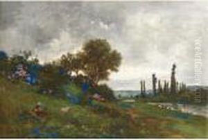 Shepherdess On The Banks Of The River Shepherdess On The Banks Of The River
