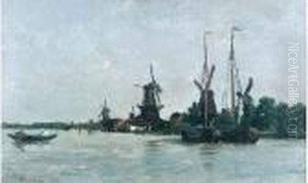 Moulins Au Bord De L'eau A Dordrecht, Hollande - view 1