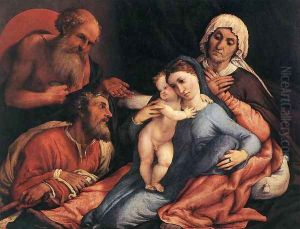 Madonna and Child with Saints 1534 by Lorenzo Lotto