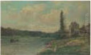 Lavandieres A Moret-nemours by Karl Pierre Daubigny