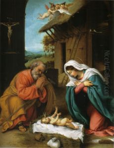 Nativity 1523 by Lorenzo Lotto