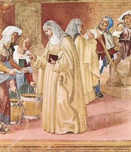 Blessings of St Bridget (detail) 1524 by Lorenzo Lotto