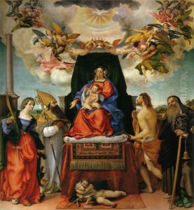 Madonna and Child with Saints (1) 1521 by Lorenzo Lotto