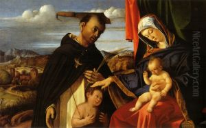 Madonna and Child with St Peter Martyr 1503 by Lorenzo Lotto