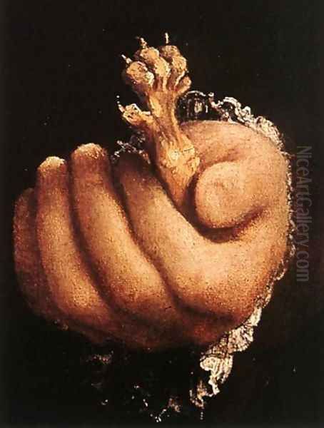 Man with a Golden Paw (detail) c. 1527 - view 1