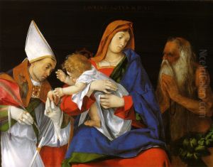 Madonna and Child with St Flavian and St Onophrius 1508 by Lorenzo Lotto