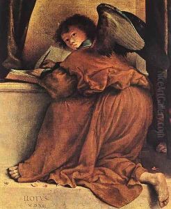 Madonna and Child with Saints (detail) by Lorenzo Lotto