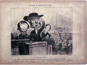 Serie Souvenir Du Congres De La Paix by Honore Daumier