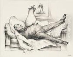 Le Cauchemar ; Masques by Honore Daumier