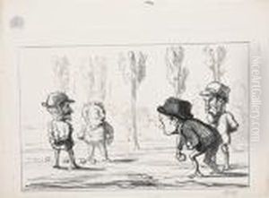 Ah ! Les Bonnes Boules ! by Honore Daumier