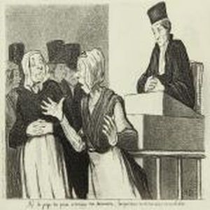 Monsieur Le Jue De Paix A Rendu Sa Decision, Les Parties Sont Censees Conciliees by Honore Daumier