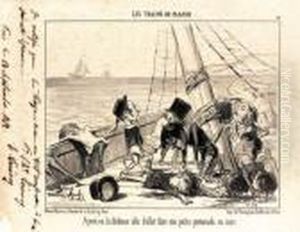 Les Trains De Plaisir by Honore Daumier