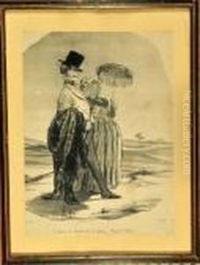 Strandspaziergang by Honore Daumier
