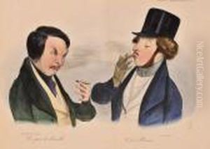 "le Cigare De Marseille - Le Pur Havane" by Honore Daumier