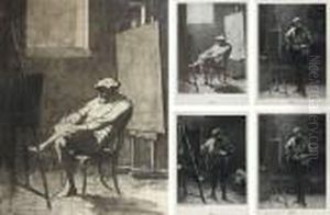 L'artiste En Face De Son Oeuvre by Honore Daumier