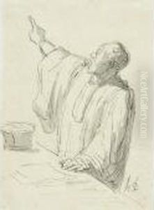 Un Avocat Plaidant by Honore Daumier