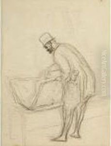 L'amateur D'estampes by Honore Daumier