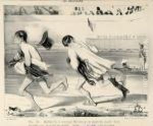 Les Baigneurs by Honore Daumier