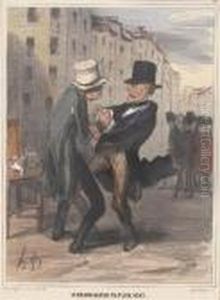 Le Degraisseur En Plein Vent by Honore Daumier
