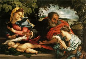 Rest on the Flight into Egypt by Lorenzo Lotto