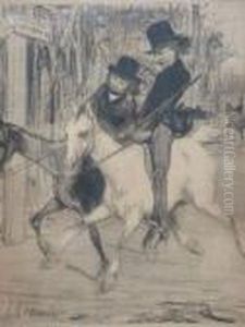 Egmitation Boutiquiere Sur Des Chevaux De Louage, Et Ou Il N'ya
Pas Autre Chose A Louer by Honore Daumier