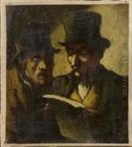 Two Men by Honore Daumier