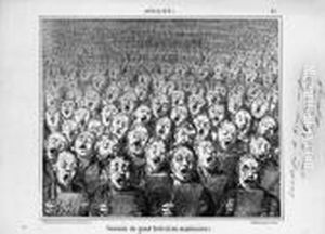 Souvenir Du Grand Festival Des Orpheonistes by Honore Daumier