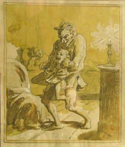 A Family Scene by Honore Daumier