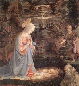 Adoration of the Child with Saints c. 1463 by Fra Filippo Lippi
