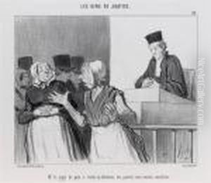 M. Le Juge De Paix A Rendu Sa Decision... by Honore Daumier