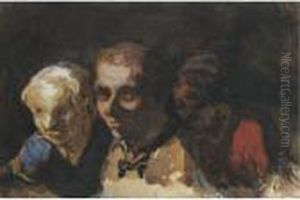 Trois Spectateurs by Honore Daumier