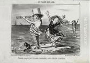 A Set Of Circa 100 Caricatures
Taken From Various Newspapers Andmagazines, Editions Unknown by Honore Daumier