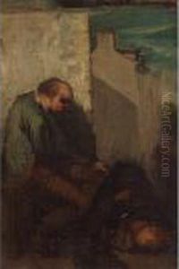 Les Deux Ivrognes by Honore Daumier
