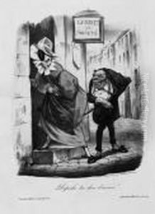 Depeche-toi Donc D""""arriver! by Honore Daumier
