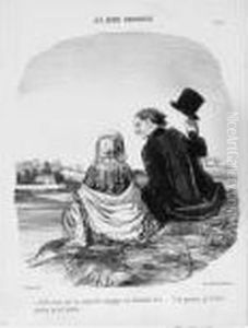 N""est-ce Pas Que Ma Maison De 
Campagne Est Charmante D""ici ... L""an Prochain, Je La Ferai Peindre En
 Vert-pomme ... by Honore Daumier