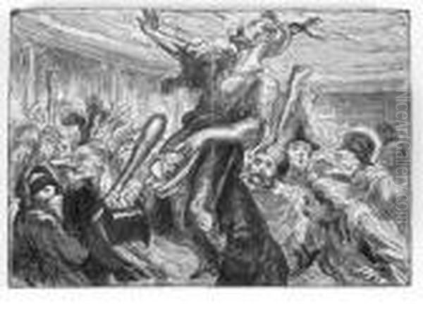 La Mi-careme - Au Bal De L'opera - Vivent Les Flambards. 1868. - view 1