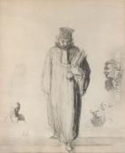 Avocat Et Etudes De Figures by Honore Daumier
