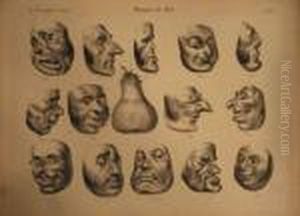 Masques De 1831 (la Caricature, Pl. 143). 1831. by Honore Daumier