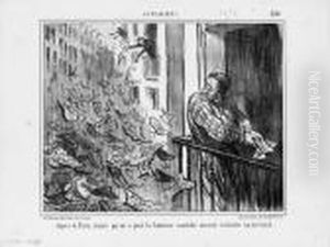 [bourse]. Aspect De Paris, 
Depuis Qu'on A Joue La Fameuse Comedie Morale Intitulee La Bourse 
(actualites, Pl. 330) ; Ca Baisse Toujours !... (les Faiseurs 
D'affaires, Pl. 3).1856. by Honore Daumier